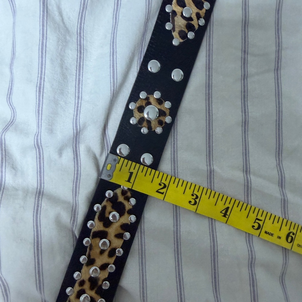 NWOT Zara Animal Print Leather Belt - Picture 2 of 5